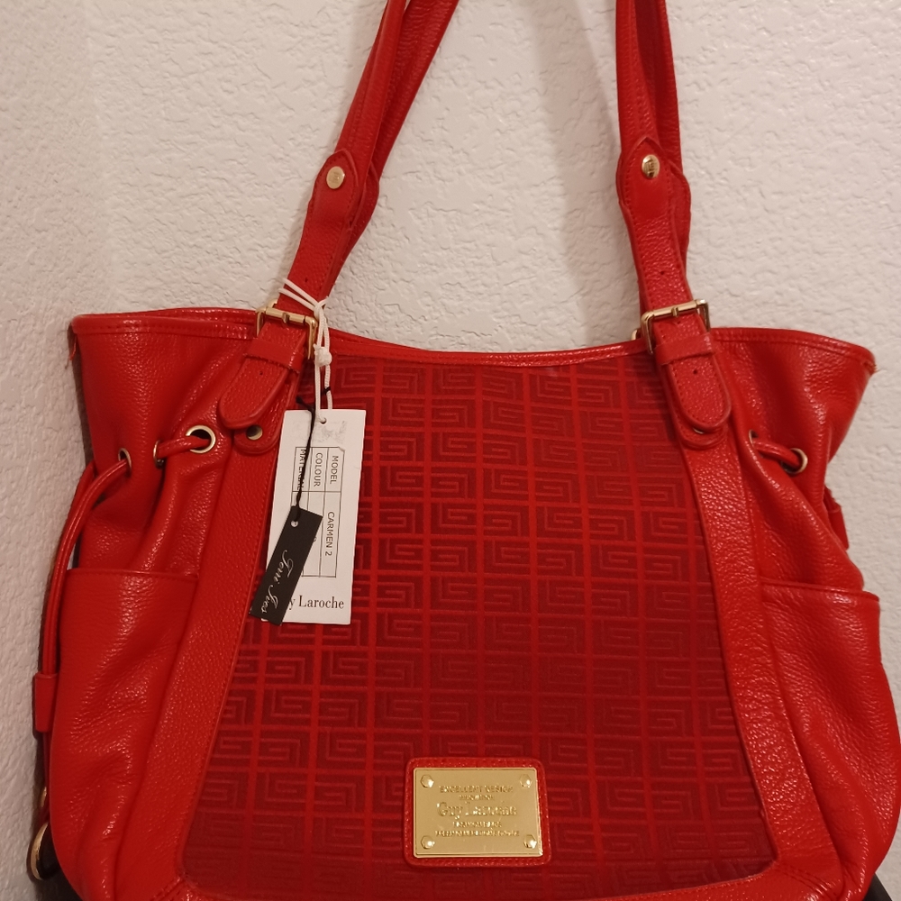 Guy Laroche Excellent Condition Model Carmen Red … - image 3